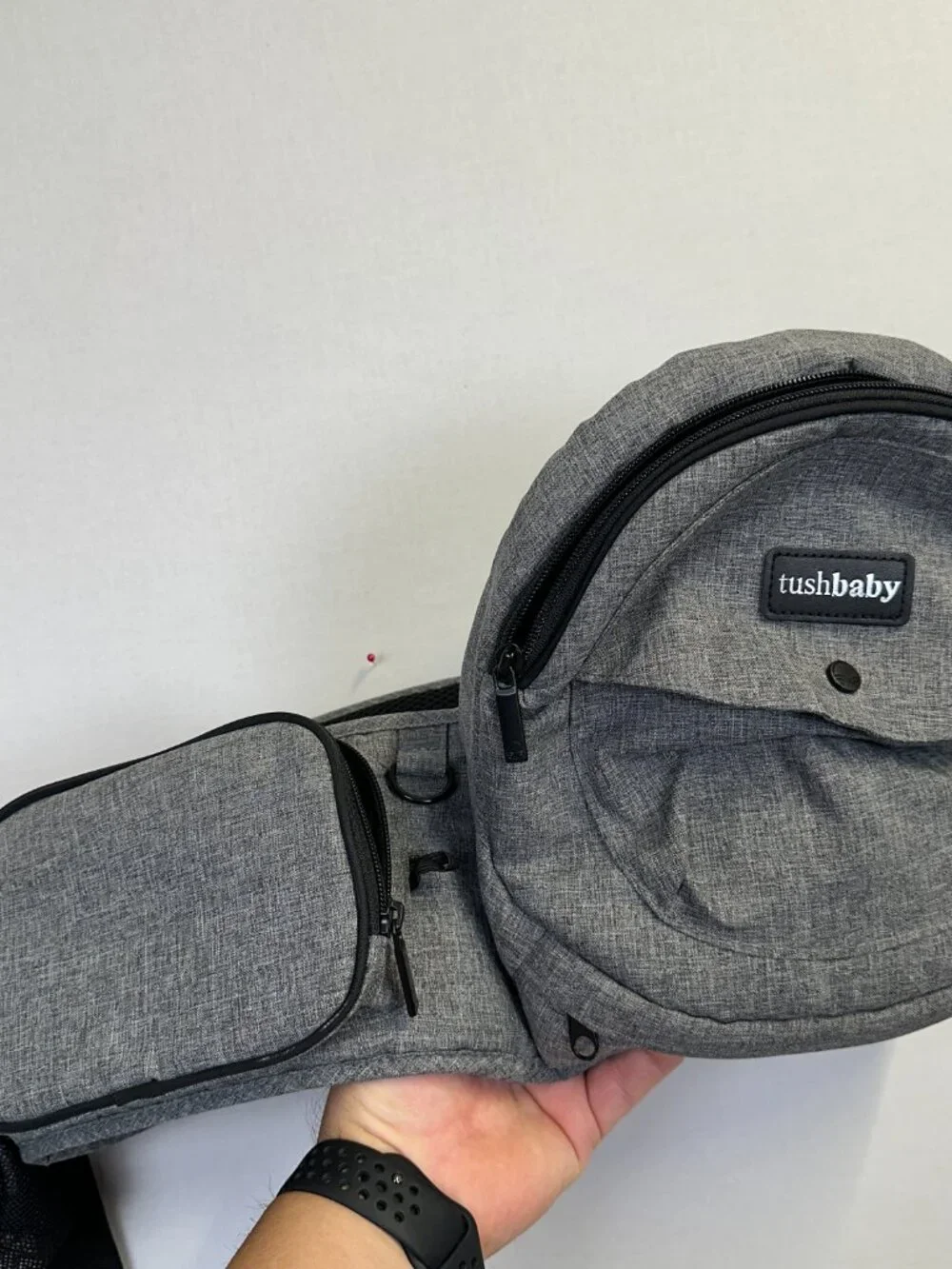 Tushbaby Hip Belt Bag Grey with Extender